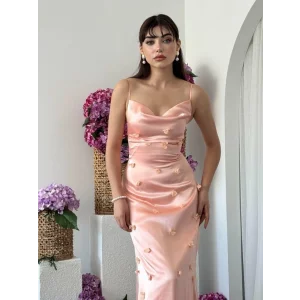 Dora Çiçek Detaylı Elbise