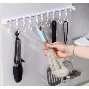 Hareketli 10 Kancalı Kendinden Yapışkanlı Askı 40cm