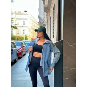 Kadın Ek Parça Kapüşon Kol Arma Detay Gabardin Ceket