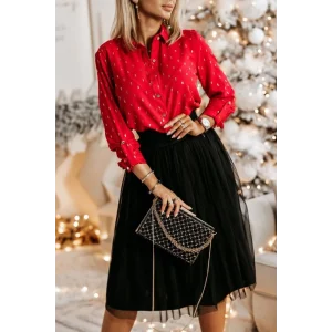 Metal Düğmeli, Apoletli Kol Ve Cep Detay Moskrep Gömlek