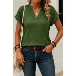 Kadın Kısa Kollu Hakim Yaka Sofya Bluz