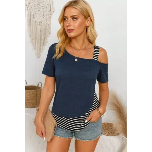 Kadın Kısa Kollu Omuzdan Askılı Viskon Bluz