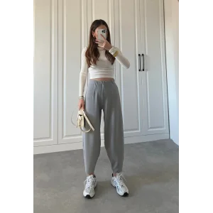 Kadın Krep Kumaş Balon Pantolon