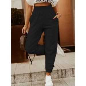 Kadın Paça Ve Bel Lastik Detaylı Iki Iplik Eşofman