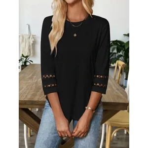 Kadın Uzun Kollu Bisiklet Yaka Truvakar Kollu Viskon Bluz