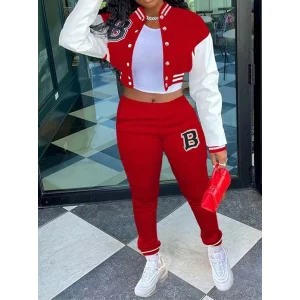 Kadın Uzun Kollu Hakim Yaka önden Düğmeli Ceket Pantolon şardonlu Iki Iplik Ikili Takım