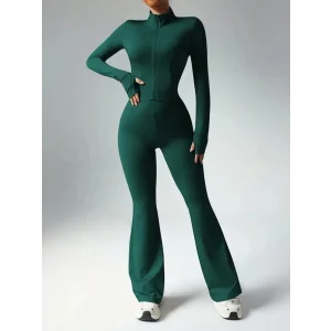 Kadın Uzun Kollu önden Fermuarlı Kısa Dalgıç Bluz Ve Pantolon Ikili Takım