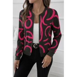 Kadın Uzun Kollu önden Fermuarlı Kısa şardonlu Dalgıç Ceket