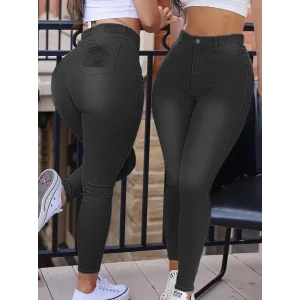 Kadın Yüksek Bel Dar Kesim Kot Pantolon