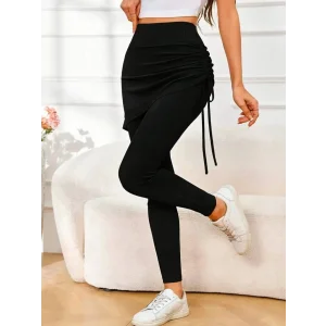 Kadın Yüksek Bel Yandan Büzgülü Alttan Uzun Kaşkorse Tayt Etek