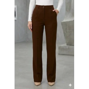 Kadın Yüksel Bel Full Likralı Palazzo Pantolon