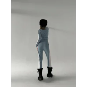 Kemer Detaylı Fermuarlı Tulum - Bebe Mavisi