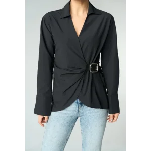 Kemerli Gömlek - Siyah