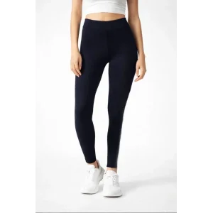 Likralı Düz Tayt - Siyah