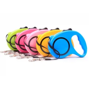 Makaralı Otomatik Köpek Tasması 5 Metre (4 Renk)