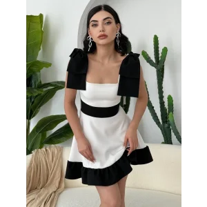 Miron Omuz Fiyonklu Elbise