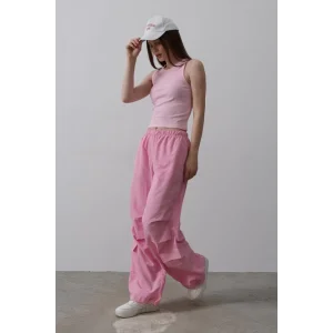 Paraşüt Cargo Pantolon - Pembe