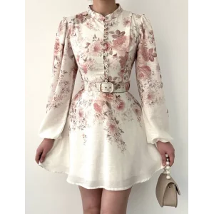 Simsor Çiçekli Elbise