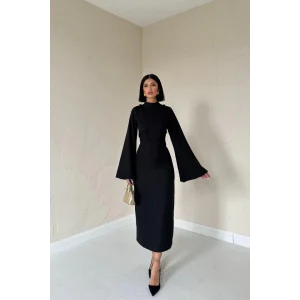 Siyah Tek Kollu Elbise