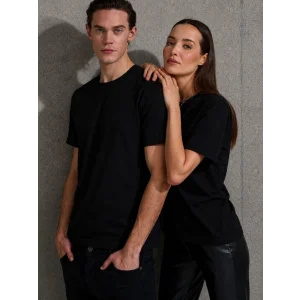 Unisex Kısa Kollu Bisiklet Yaka Basic Viskon Bluz