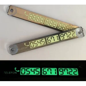 Vantuzlu Fosforlu Telefon Plakası Parktel