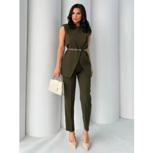 Vatkalı Ceket Pantolon İkili Takım