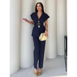 Vatkalı Yelek Pantolon İkili Takım