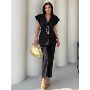 Vatkalı Yelek Pantolon İkili Takım