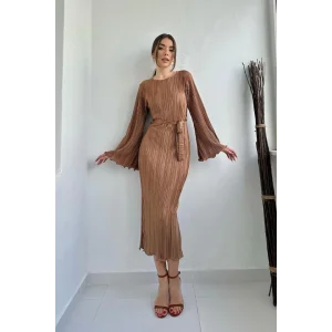 Vizon İspanyol Kol Piliseli Elbise