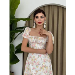 Zeze Balon Kol Elbise