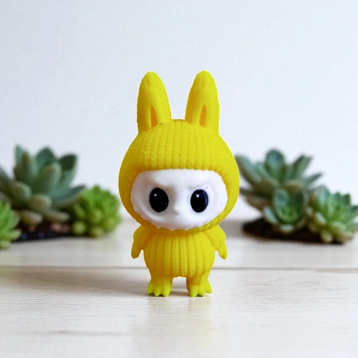 3D Labubu Örgü Figür