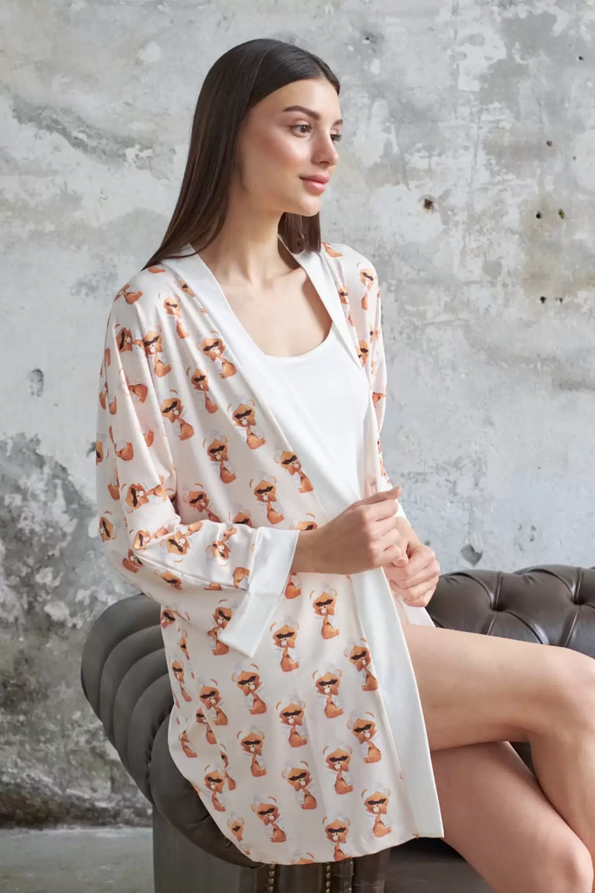 BEAR PRINTED ROBE + NIGHTWEAR SET