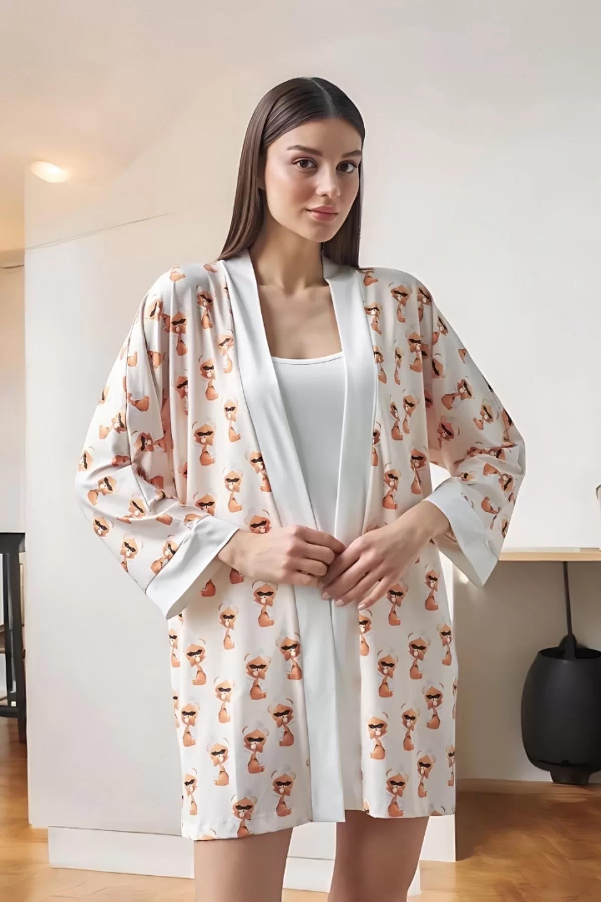 BEAR PRINTED ROBE + NIGHTWEAR SET