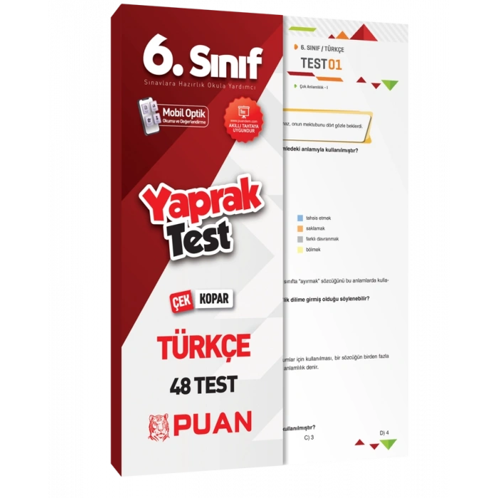 6. Sınıf Türkçe Yaprak Test
