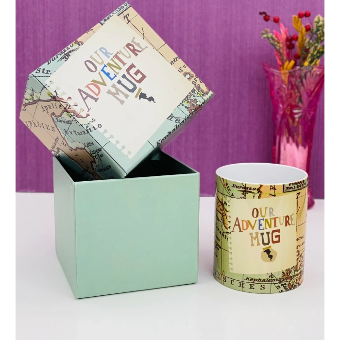 Karton Kutulu Our Adventure Mug Tasarımlı Kupa