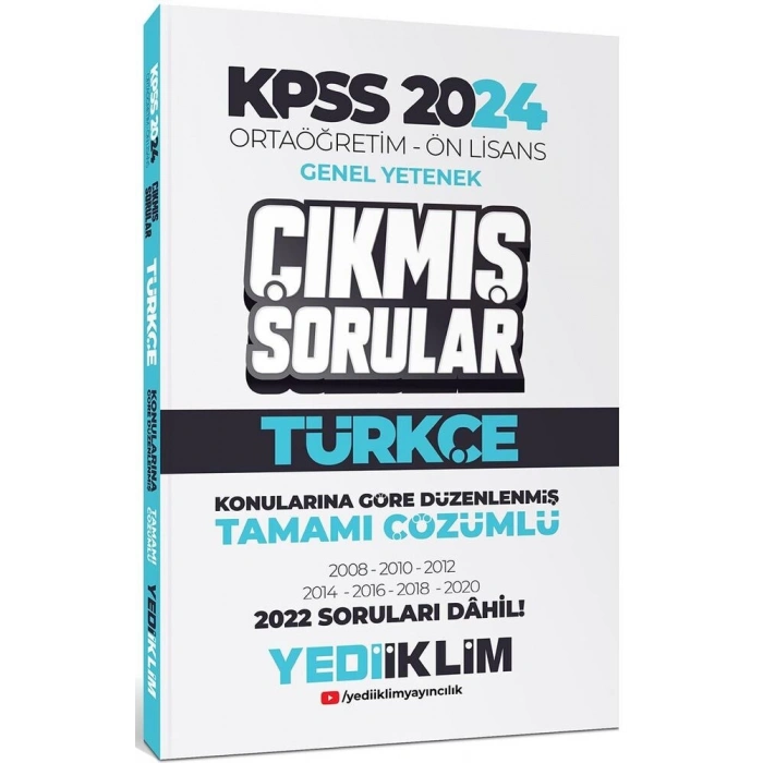 Yediiklim Kpss Önlisans Türkçe Çıkmış Sorular- 2024
