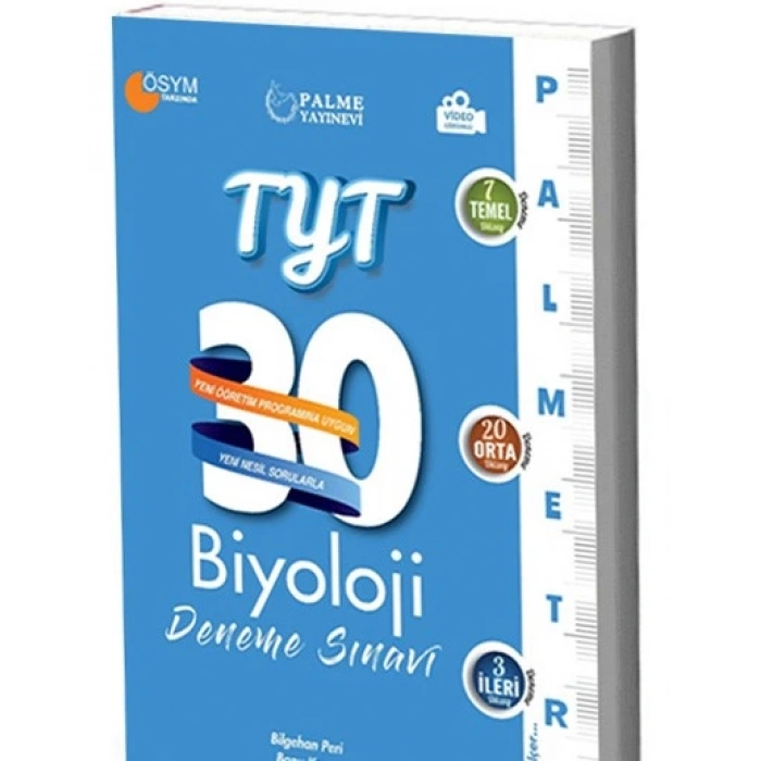TYT Biyoloji 30 Deneme Sınavı Palmetre Serisi