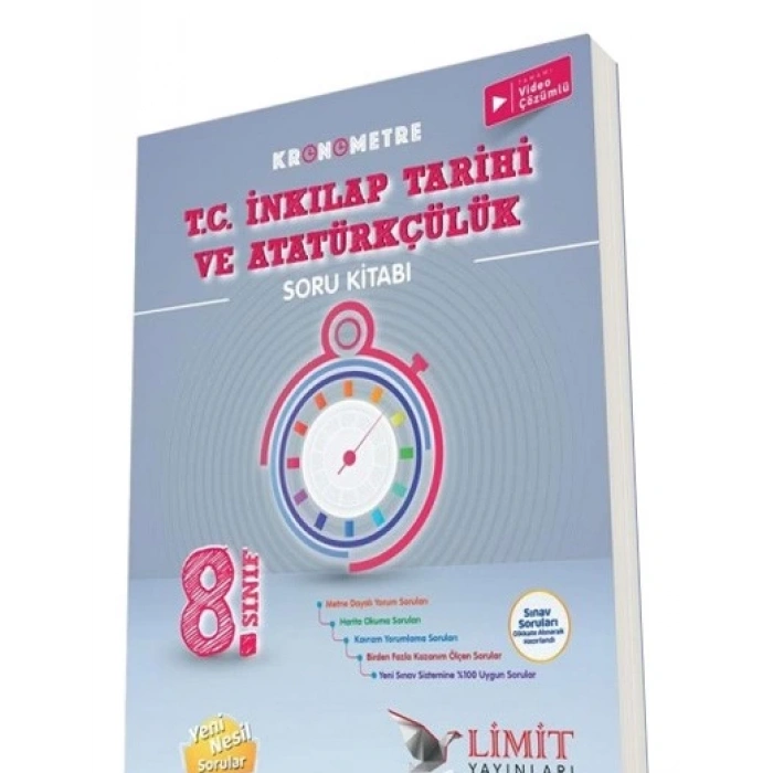 8. Sınıf LGS T.C. İnkılap Tarihi ve Atatürkçülük Kronometre Soru Kitabı Limit Yayınları