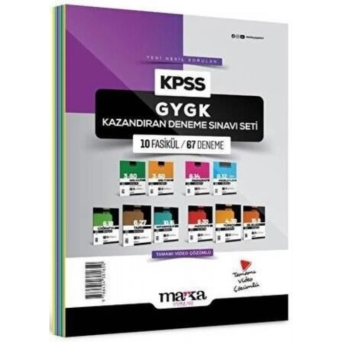 2025 KPSS GYGK Kazandıran Deneme Sınavı Seti 10 Fasikül 67 Deneme