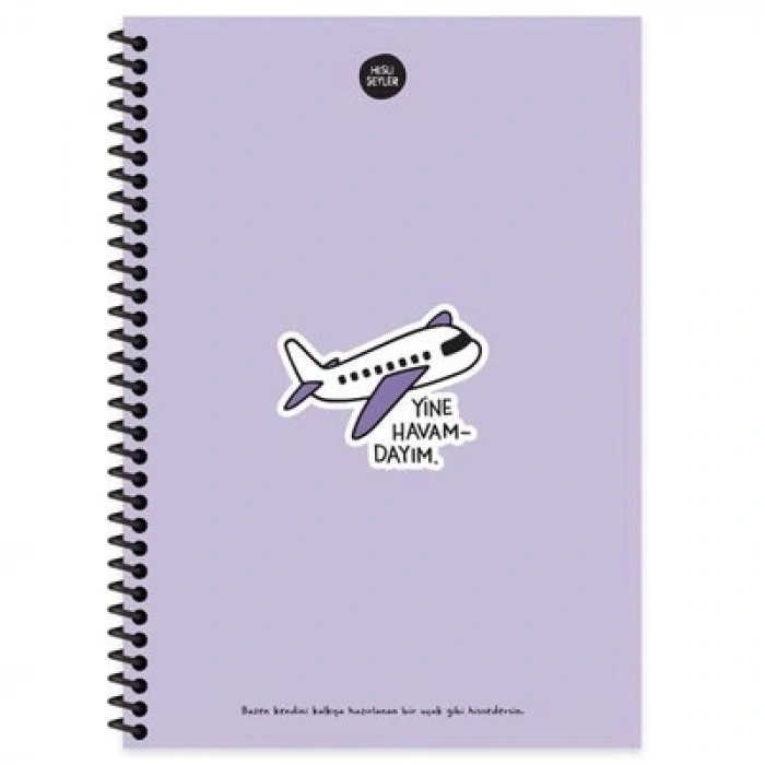 Hisli Şeyler 100 Yaprak Kareli Defter - Yine Havamdayım