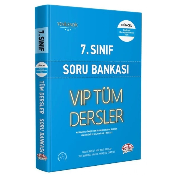 7. Sınıf VIP Tüm Dersler Soru Bankası Mavi Kitap