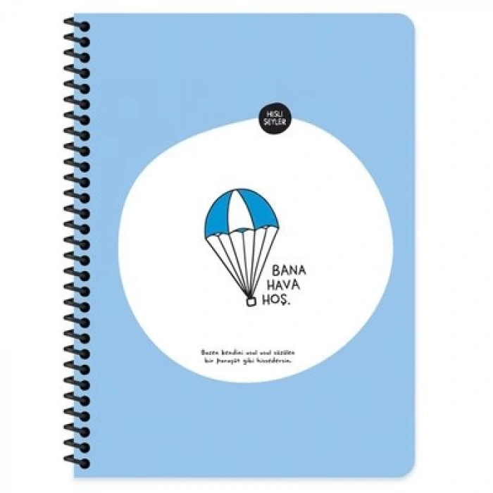 Hisli Şeyler 80 Yaprak Çizgili Defter - Bana Hava Hoş