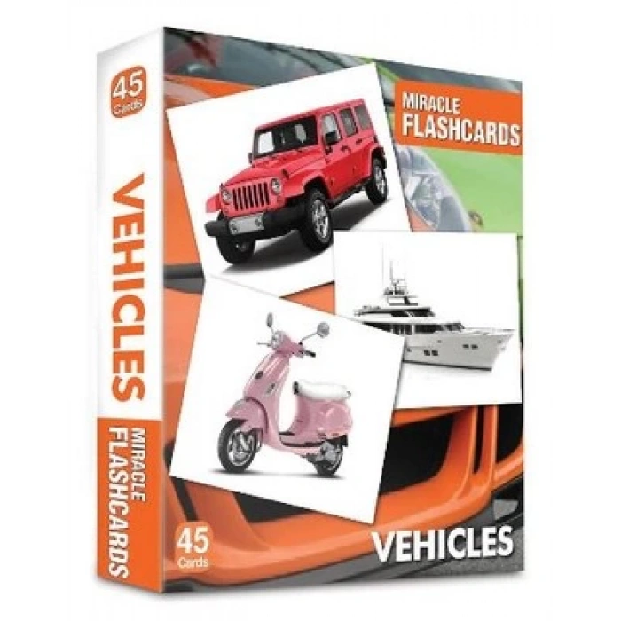 Miracle Flashcards Vehicles - 45 Pictures