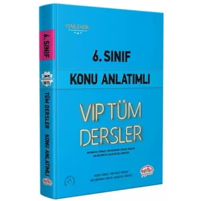 6. Sınıf VIP Tüm Dersler Konu Anlatımlı