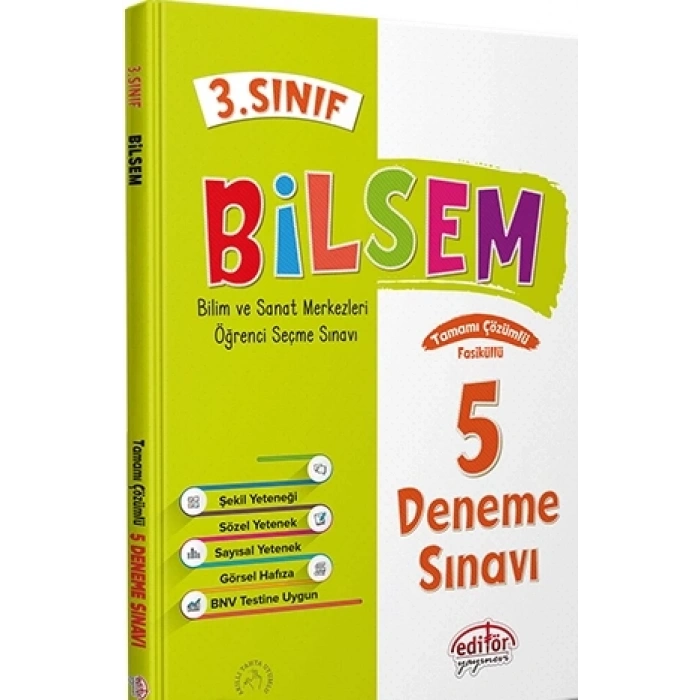 3.Sınıf Bilsem Deneme 5Li Tamamı Çözümlü