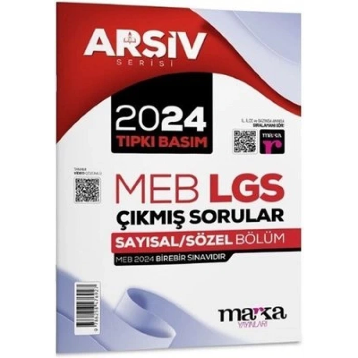 2024 LGS 8. Sınıf ARŞİV Serisi Tıpkı Basım Çıkmış Sorular Tamamı Video Çözümlü