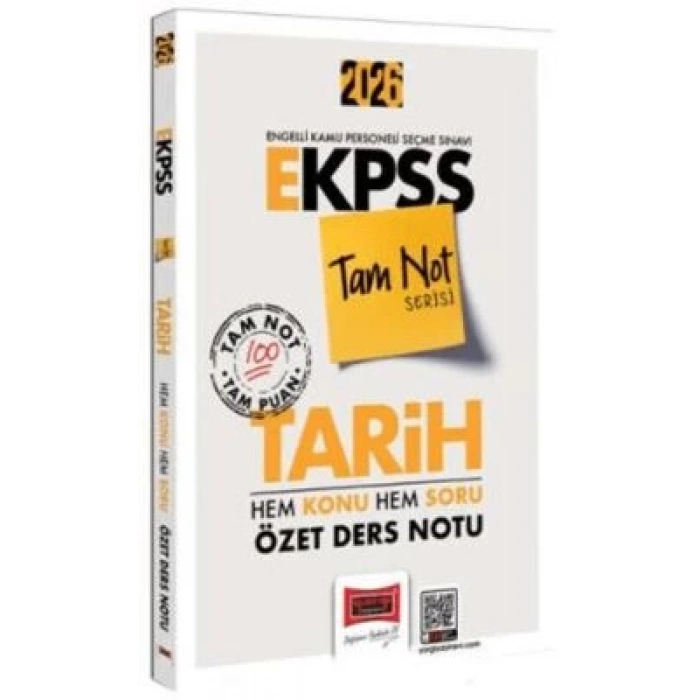 2026 E KPSS Tam Not Serisi Tarih Hem Konu Hem Soru Özet Ders Notu