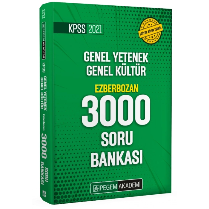 2021 KPSS Genel Yetenek Genel Kültür Ezberbozan 3000 Soru Bankası