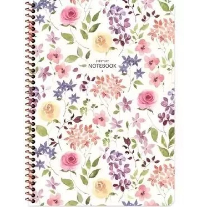 Keskin 16,5*22,5 80 Yp.Kar.Karton Kp.Spr.Çiçek Defter