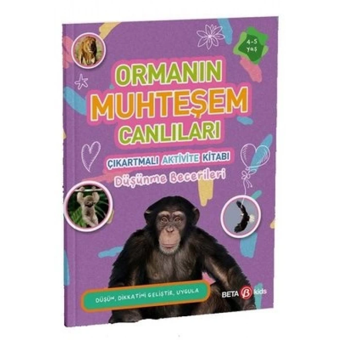 Ormanın Muhteşem Canlıları Çıkartmalı Aktivite Kitabı Düşünme Becerileri
